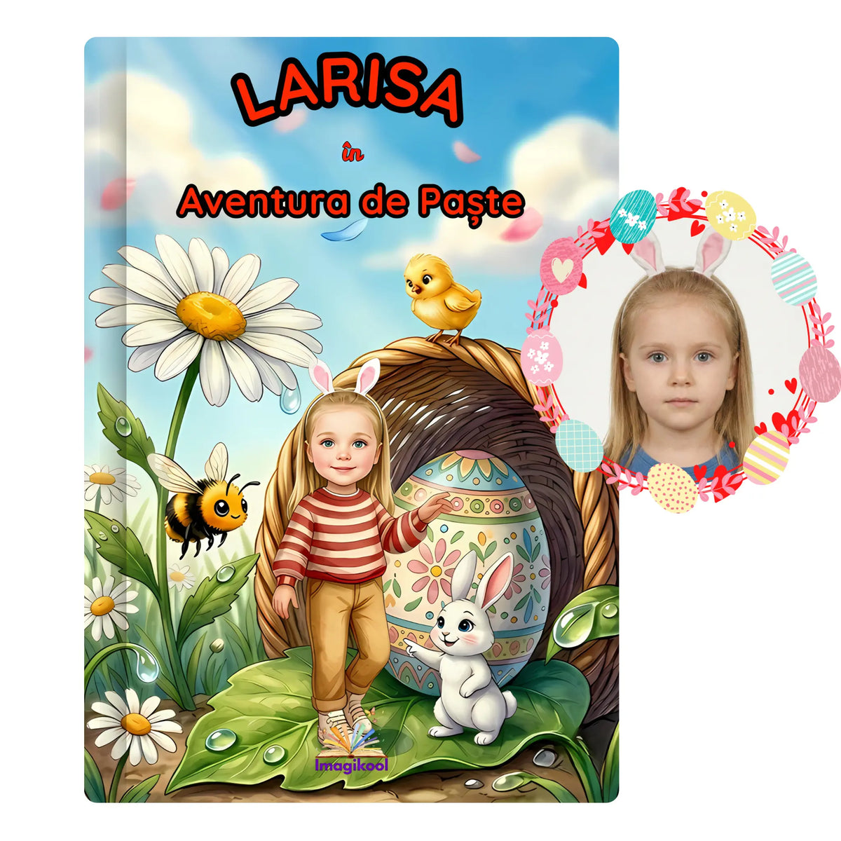 Coperta cartii personalizate Aventura de Paste de la Imagikool