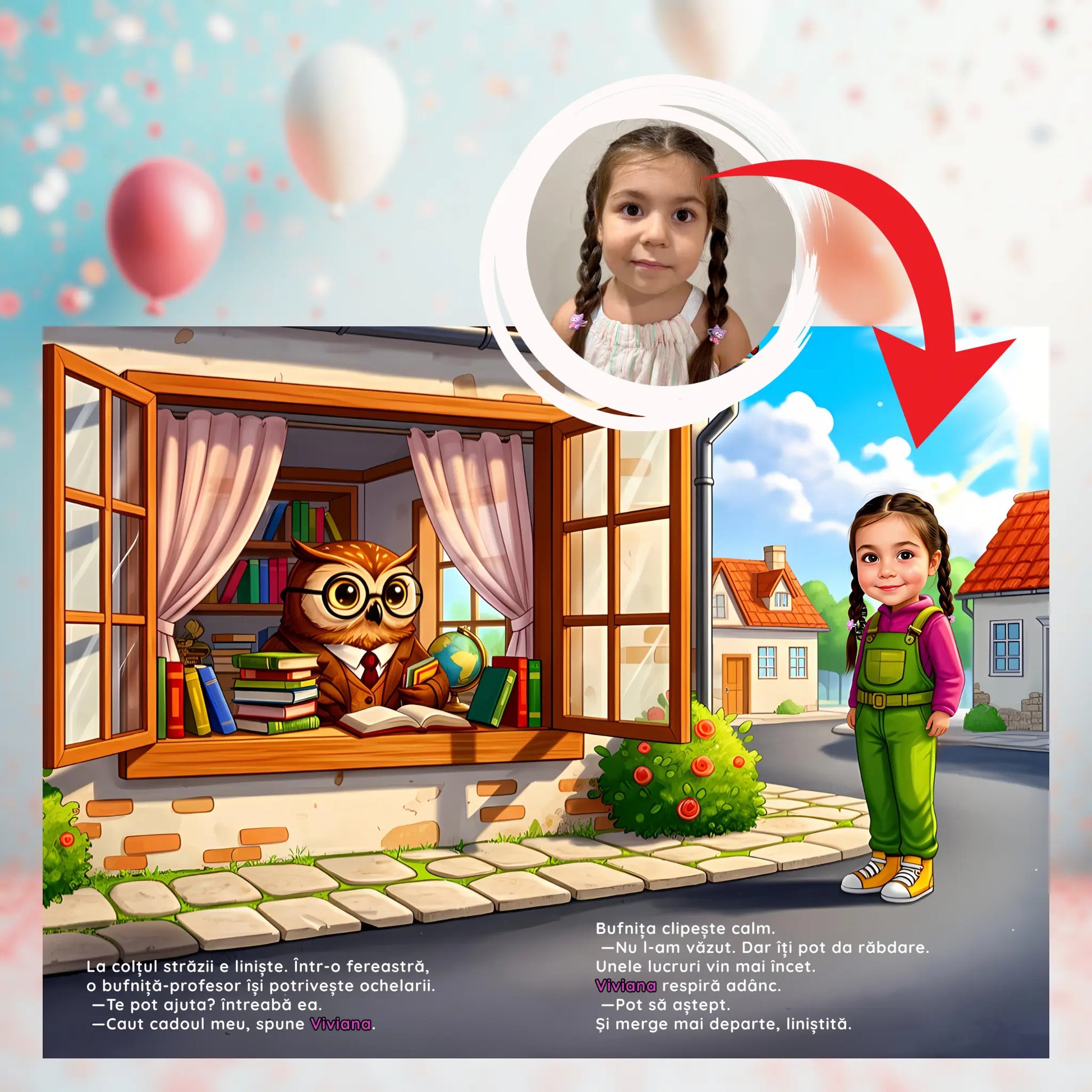 Cartea la multi ani personalizata cu numele si fotografia copilului, creata de Imagikool
