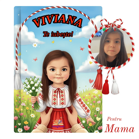 Coperta carte personalizata cu numele și fotografia copilului pentru mama, bunica sau nașa de 8 martie de la Imagikool