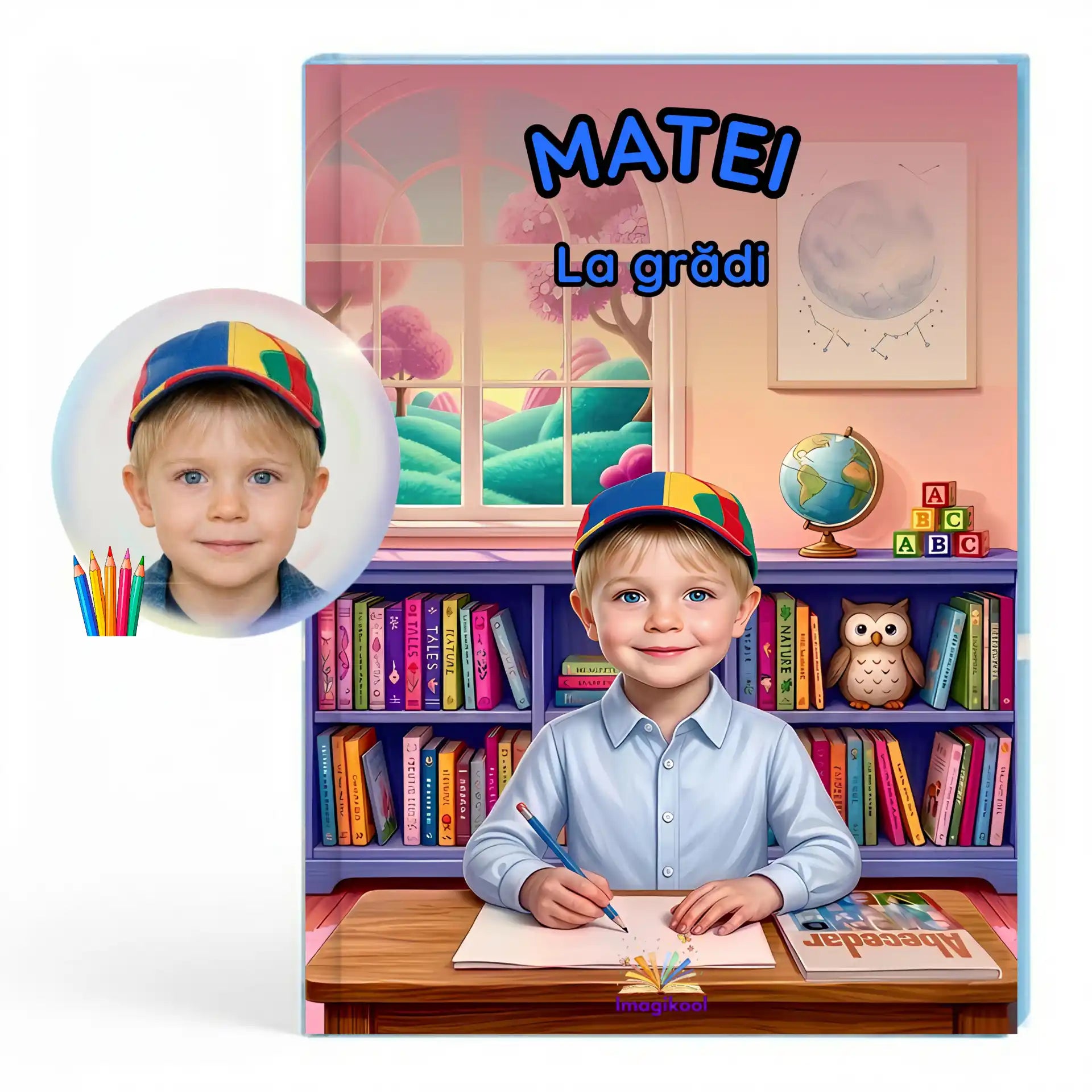 Coperta carte personalizata pentru copii La gradi pentru început de an de gradinita de la Imagikool