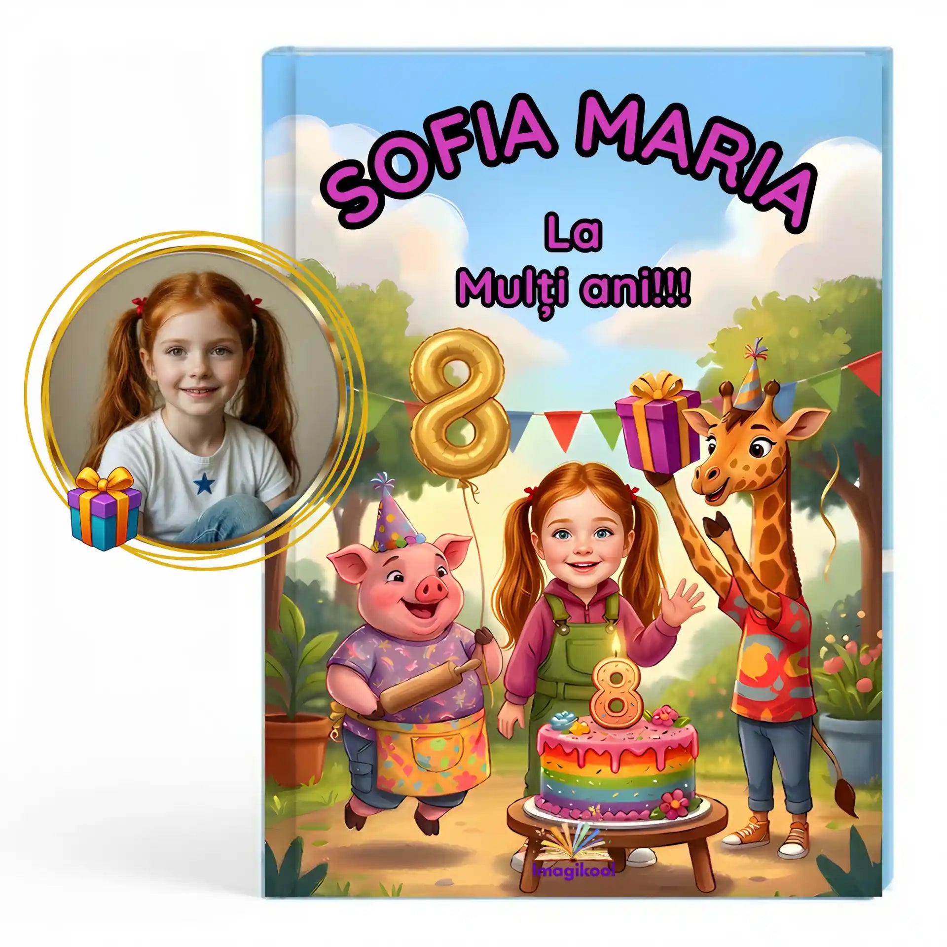 Coperta cărții aniversare pentru copii La mulți ani! de la Imagikool - cărți personalizate