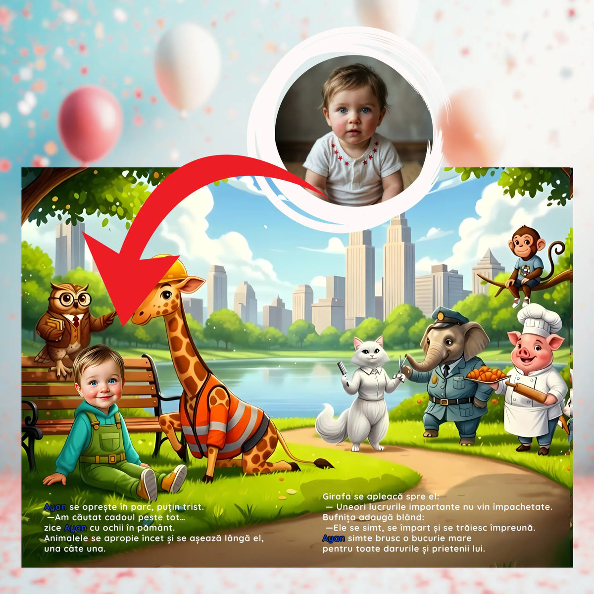 Copil erou in aventura de ziua lui La mulți ani – carte personalizata Imagikool