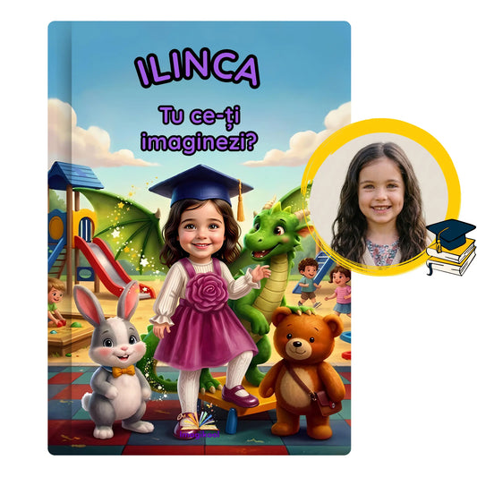 Coperta cartii personalizate pentru copii de gradinita Tu ce-ti imaginezi? de la Imagikool
