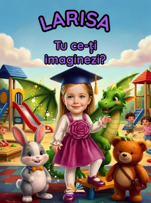 Coperta cărții personalizate pentru copii „Tu ce-ți imaginezi?” de la Imagikool