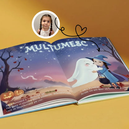 Cartea mica fantoma care si-a pierdut BAU-ul personalizată cu numele și fotografia copilului, creată de Imagikool