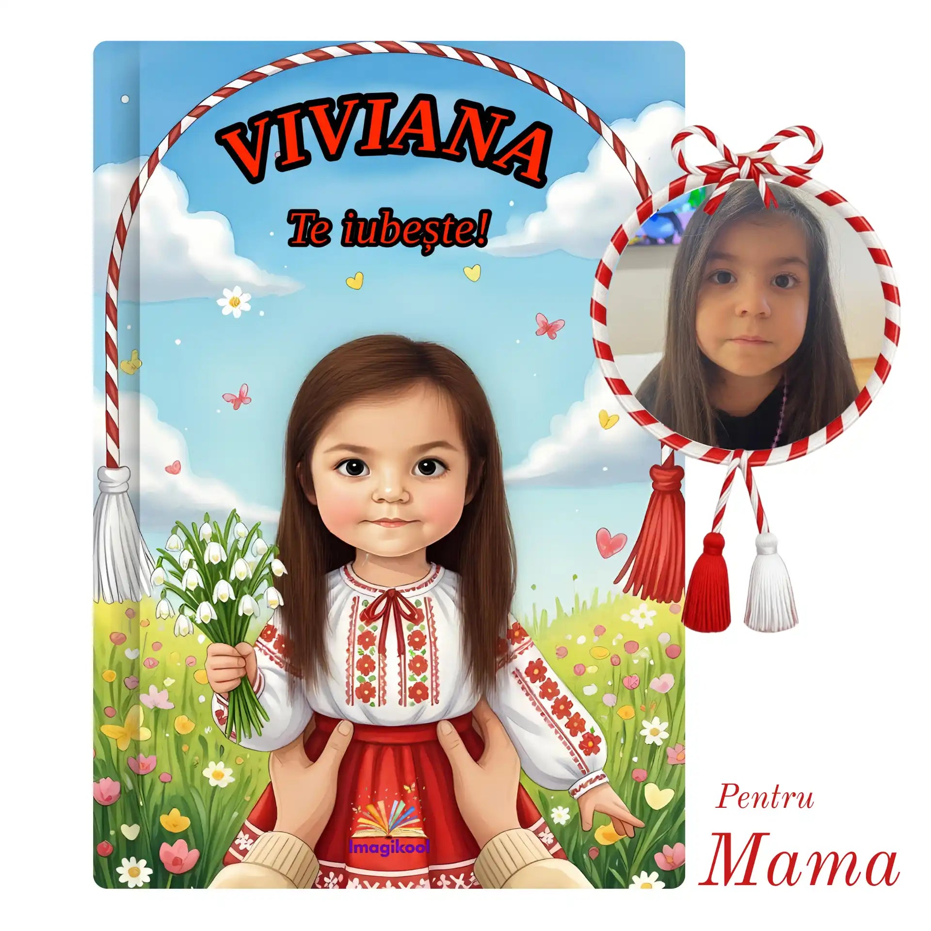 Coperta carte personalizata cu numele și fotografia copilului pentru mama, bunica sau nașa de 8 martie de la Imagikool