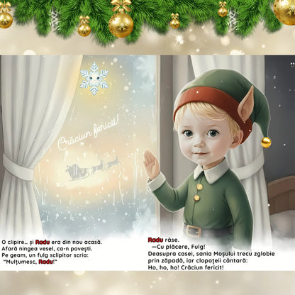 Baiat erou in cartea personalizata salveaza craciunul de la Imagikool