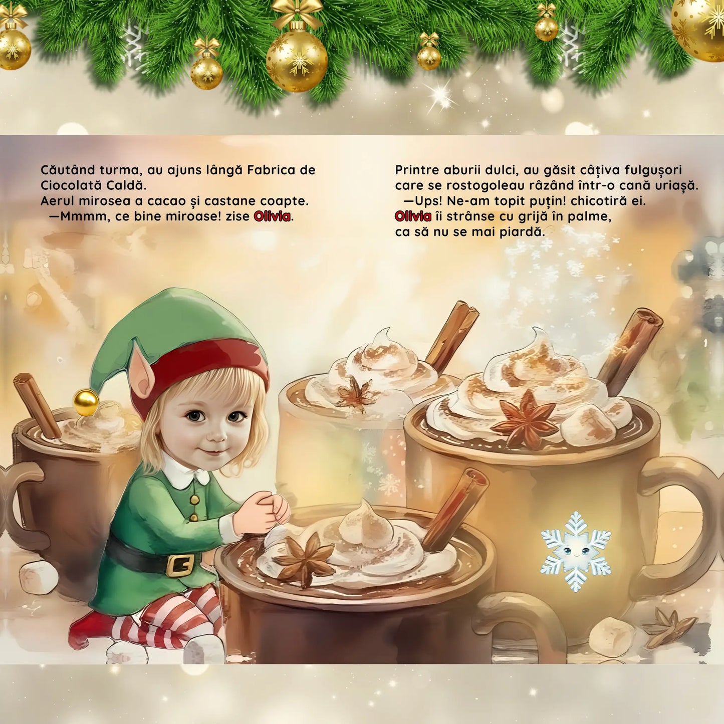 Fetita eroina in cartea personalizata salveaza craciunul de la Imagikool