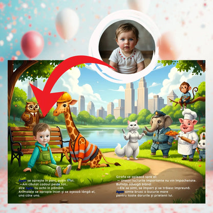 Copil erou in aventura de ziua lui La mulți ani – carte personalizata Imagikool
